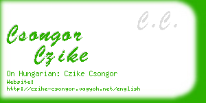 csongor czike business card